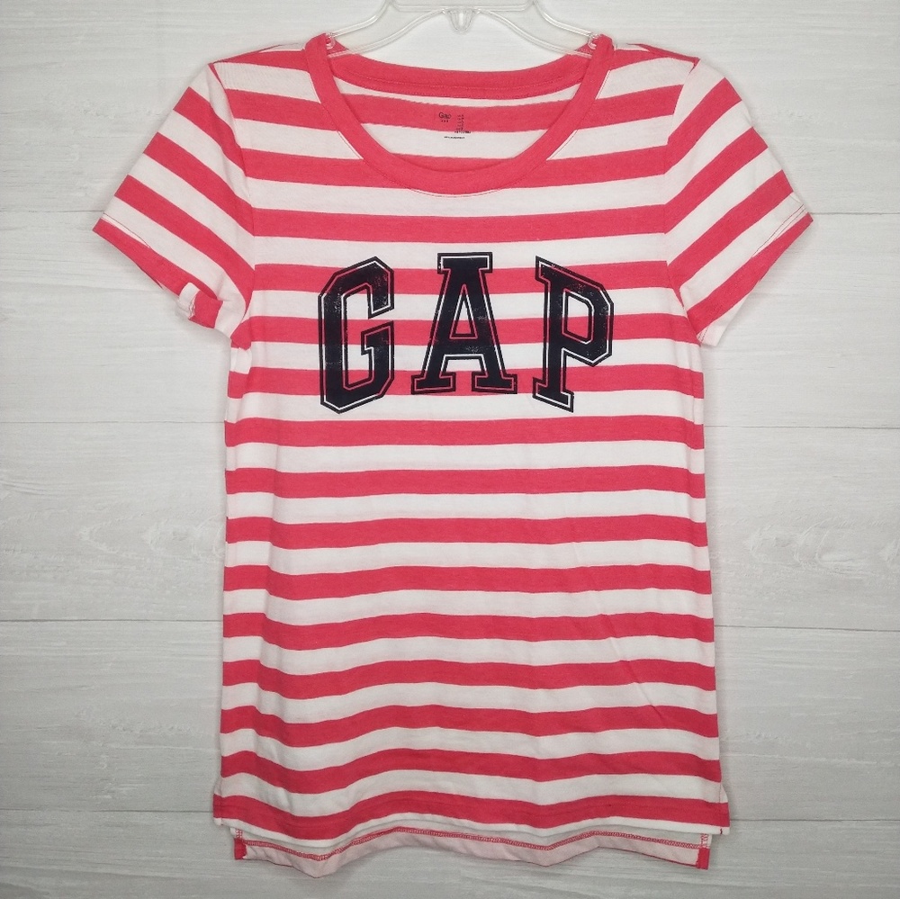 Gap striped Logo Graphic tee shirt size Small